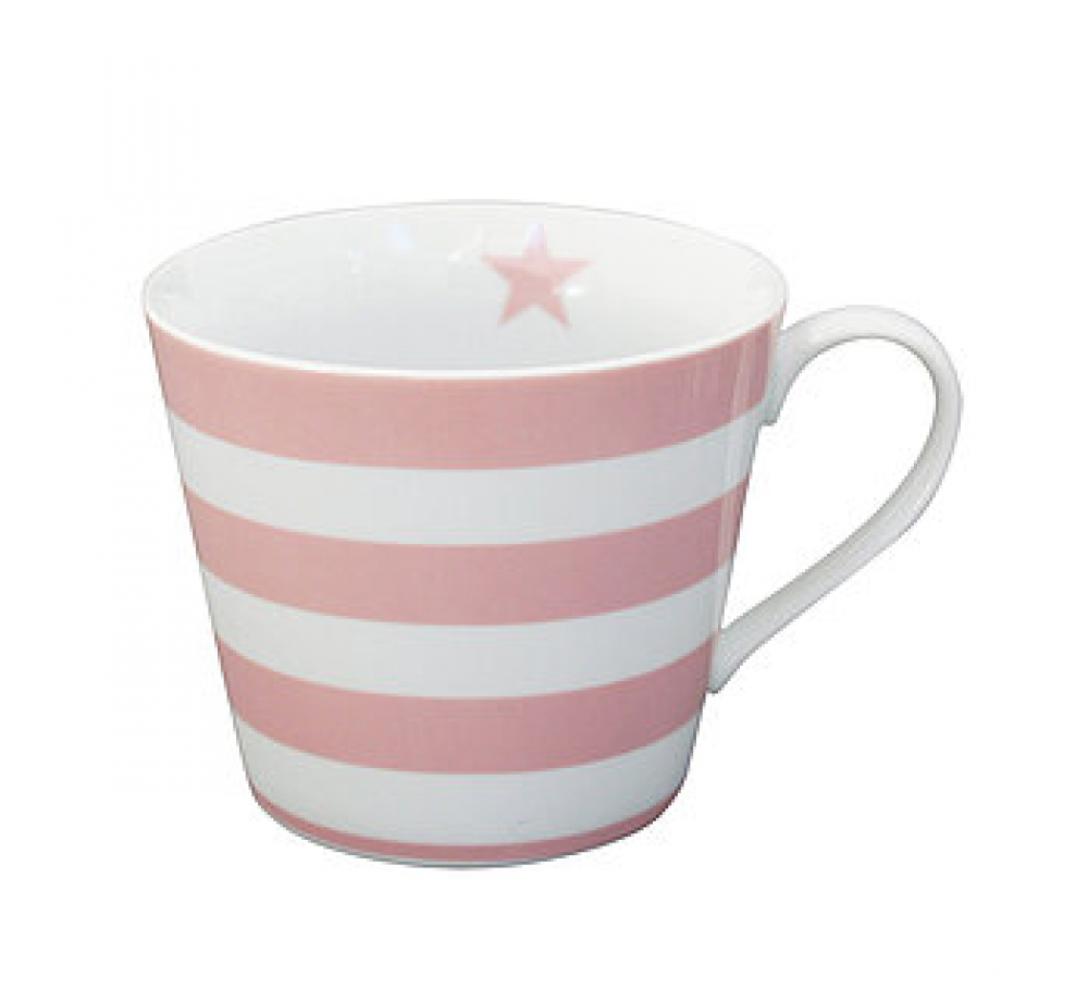 Tasse/Becher "Stripes" rosa